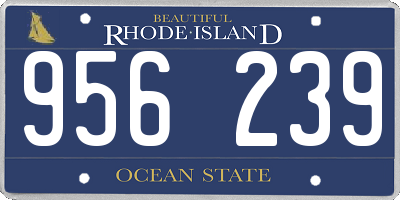 RI license plate 956239
