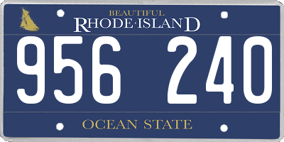 RI license plate 956240