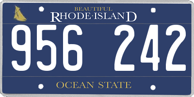 RI license plate 956242