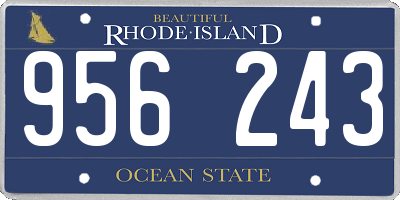 RI license plate 956243