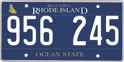 RI license plate 956245