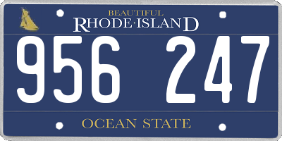 RI license plate 956247