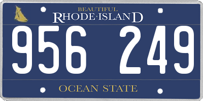 RI license plate 956249