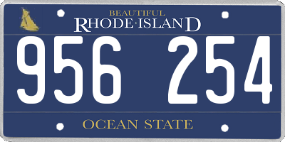 RI license plate 956254