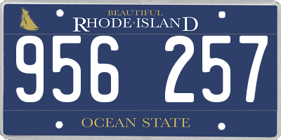 RI license plate 956257