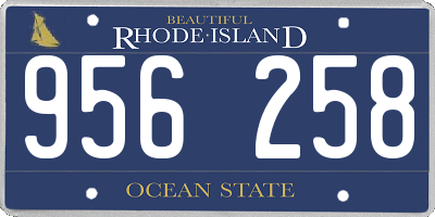 RI license plate 956258