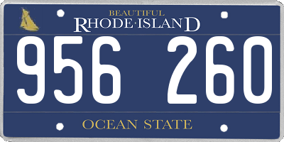 RI license plate 956260