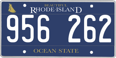 RI license plate 956262