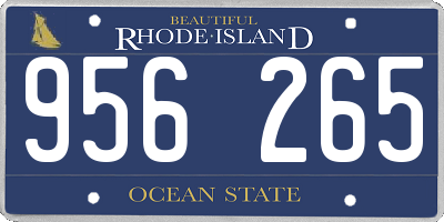 RI license plate 956265