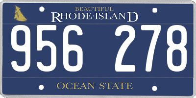 RI license plate 956278