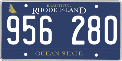 RI license plate 956280