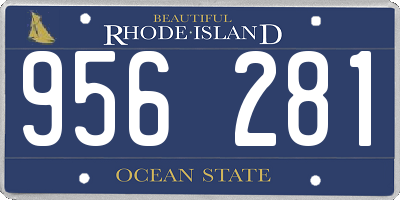 RI license plate 956281