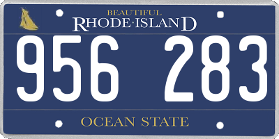 RI license plate 956283