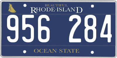 RI license plate 956284