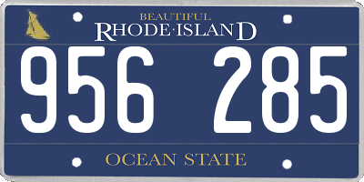 RI license plate 956285