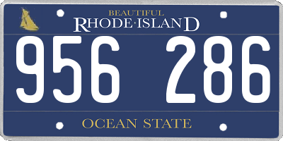 RI license plate 956286