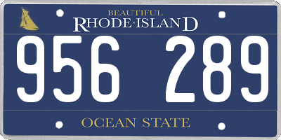 RI license plate 956289