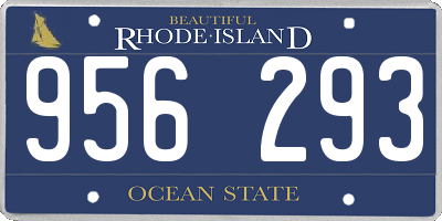 RI license plate 956293