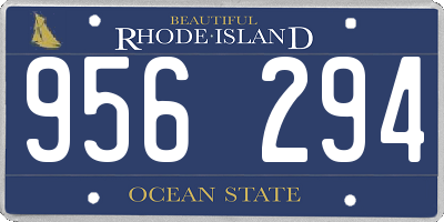 RI license plate 956294