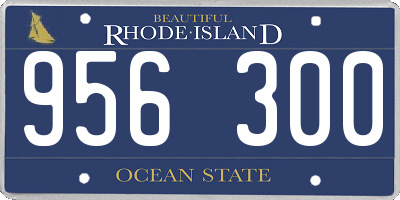 RI license plate 956300