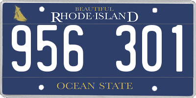 RI license plate 956301
