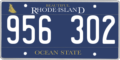 RI license plate 956302