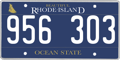 RI license plate 956303