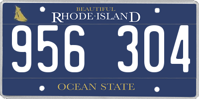 RI license plate 956304