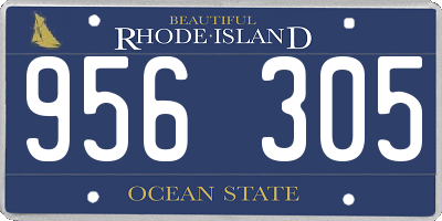 RI license plate 956305