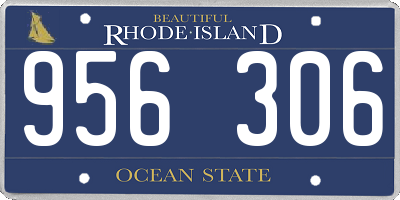 RI license plate 956306