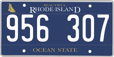RI license plate 956307