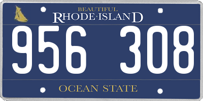 RI license plate 956308