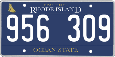 RI license plate 956309