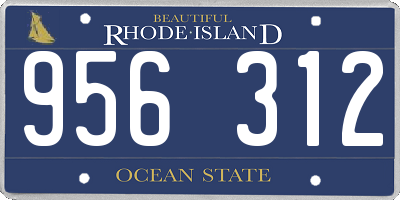 RI license plate 956312
