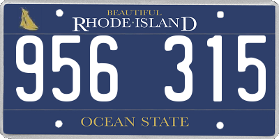 RI license plate 956315