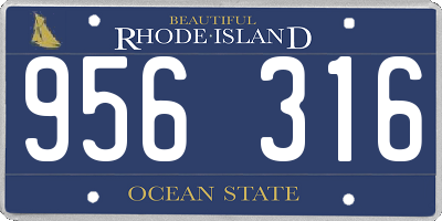 RI license plate 956316