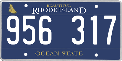 RI license plate 956317