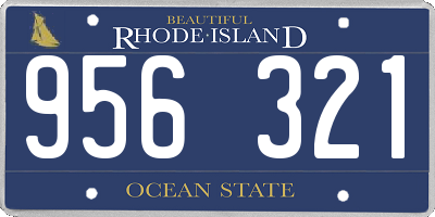 RI license plate 956321