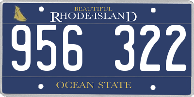 RI license plate 956322