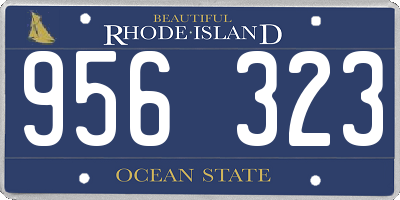 RI license plate 956323