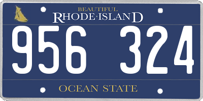 RI license plate 956324