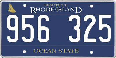 RI license plate 956325