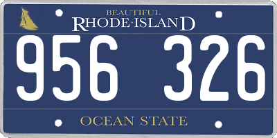 RI license plate 956326