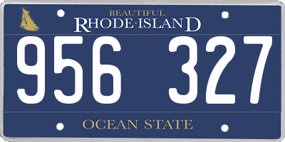 RI license plate 956327