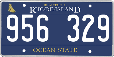 RI license plate 956329