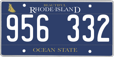 RI license plate 956332