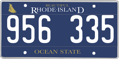 RI license plate 956335