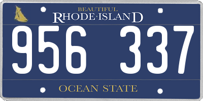 RI license plate 956337