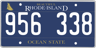 RI license plate 956338