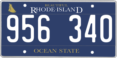 RI license plate 956340
